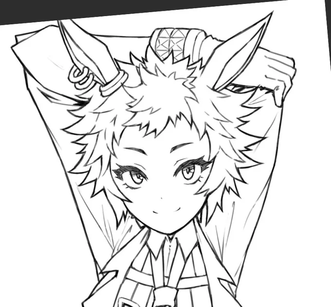 メジロライアンちゃんwip(専用衣装がドストライク?)
#ウマ娘 