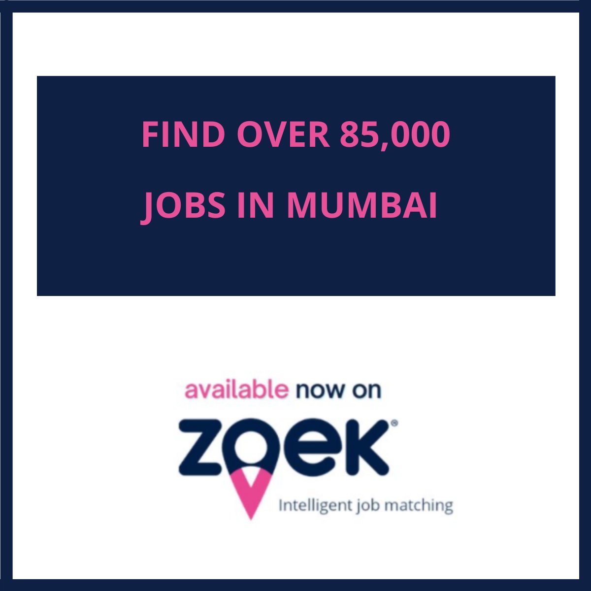 💼 Search from over 85,000 #Jobs In Mumbai on Zoek & APPLY TODAY!

🔎View all Mumbai jobs: bit.ly/3ffyVap

#zoek #jobboard #mumbai #mumbaijob #jobsinmumbai #hiringnow #companieshiring #jobhunting #jobsearch #newjob #jobopportunities #findmumbaijobs