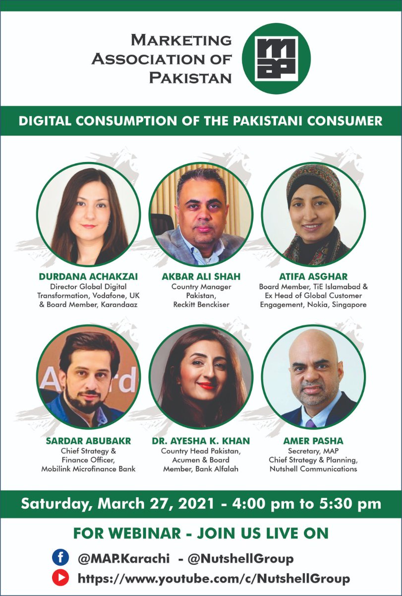 TeamOctara's tweet photo. JJ's Top Pick of the Day
Sat.27-Mar | 3pm GST | 4pm PKT

Marketing Association of Pakistan is pleased to hold worth attending Dialogue on "Digital Consumption of the Pakistani Consumer".

FB LIVE
https://t.co/je0JYzlaKT

Promoted by TCS Octara WebMall+

#tcsoctara #webmallplus https://t.co/5yVgQBTh39