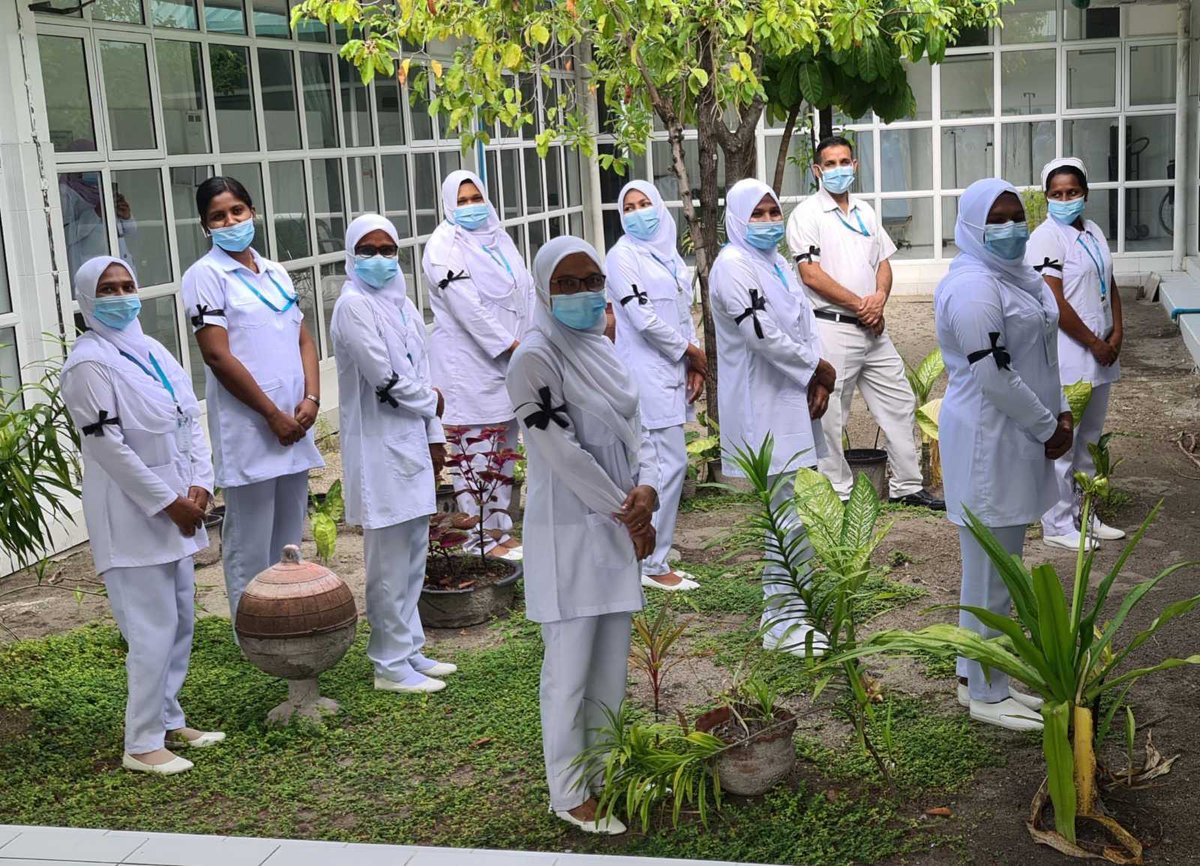 NashfaIbrahim11's tweet photo. #work2gether #beatCovid @mna_nurses @mma_mv @KerafaNaseem @HPA_MV https://t.co/AJwc68yX2N