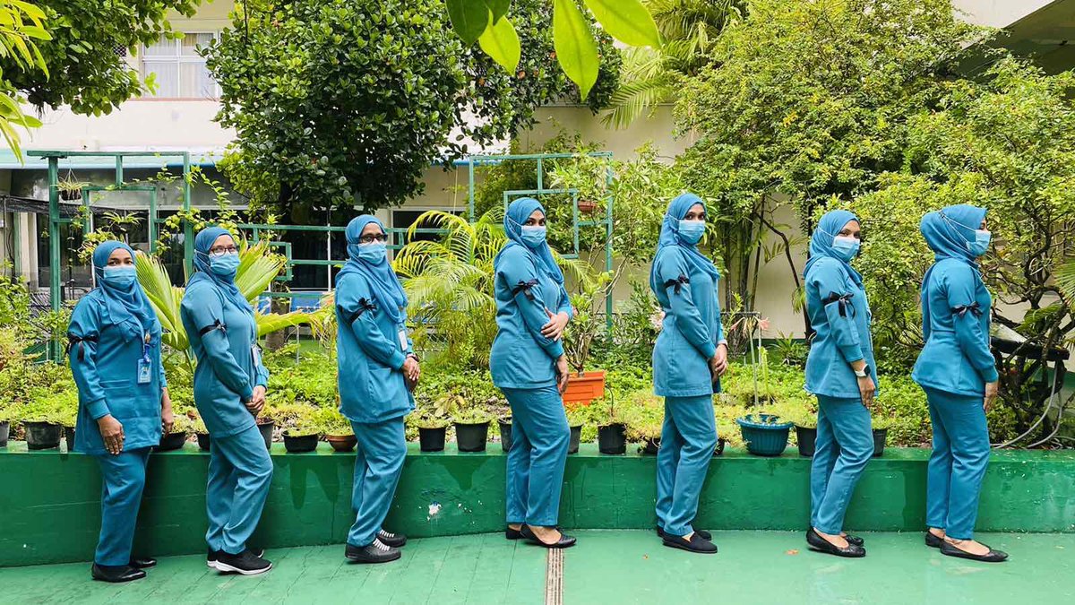 NashfaIbrahim11's tweet photo. #work2gether #beatCovid @mna_nurses @mma_mv @KerafaNaseem @HPA_MV https://t.co/AJwc68yX2N