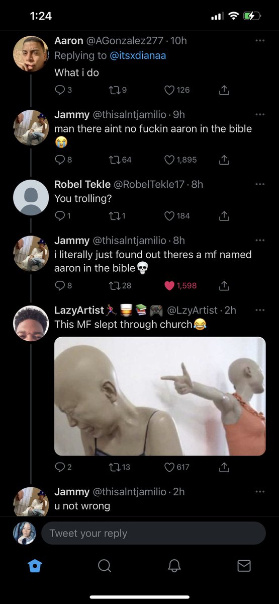 tahjaserene's tweet image. This conversation has me dying😭💀