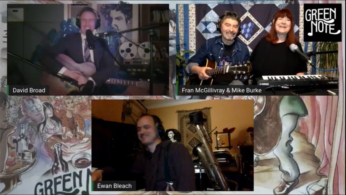 GreenNote's tweet image. We had a wonderful #VirtuallyGreenNote show last night with #EwanBleach #DavidBroad &amp;amp; @McGillivrayBurk ❤️🎶 In case you missed it, you still have a week to watch &amp;amp; donate 👉 youtu.be/aQR5YDEZHKA