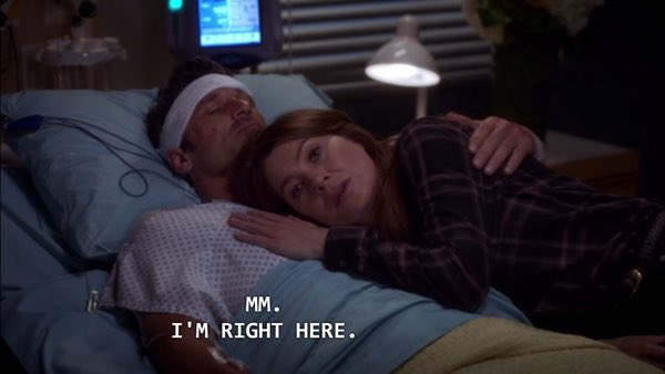 alwaysnforcver's tweet photo. this is where greys anatomy ended. she was pregnant with their third child, he got better and happily ever after. the end https://t.co/UaKDq0SRTV