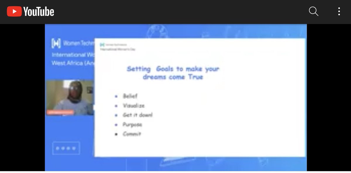 Setting goals to make your dream come true with <a href="/ZalihatOyarazi/">Mohammed Zalihat Oyarazi</a> 

#CourageToCreate #WTMWestAfrica #IWD2021 #WTMAccra #wtmminna