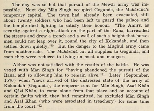 7.In the midst of furious fighting, Maharana Pratap faced Man Singh. His beloved horse Chetak stepped on Man Singh's elephant's trunk,Maharana Pratap threw spear at Man Singh, but he dodged.In the face-off, Chetak was injured,& Maharana was led out safely to fight another day.