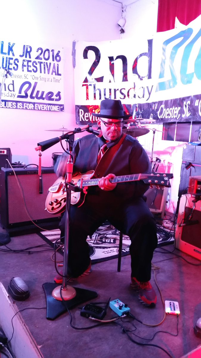 CassieJFox's tweet photo. #TBT #Memories The Slam Allen Band @ 2nd Thursday Blues Series MLK Jr. Blues Fest in #ChesterSC #SlamAllen #Blues #MLKDay #LiveMusic #CassieJFoxPhotos @slamallenband @showplacemusic @CassieJFox https://t.co/zbK1wUiZu9