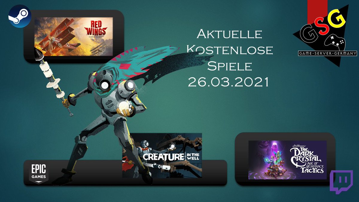 GameServerGER's tweet photo. Liebe Community, wir wünschen euch einen schönen Osterferienbeginn (zumindest in den meisten Bundesländern) und ein schönes Wochenende! #gamingangebote #epic #Steam #RedWings #thedarkcrystal #creatureonthewell https://t.co/ijLtim7v2q