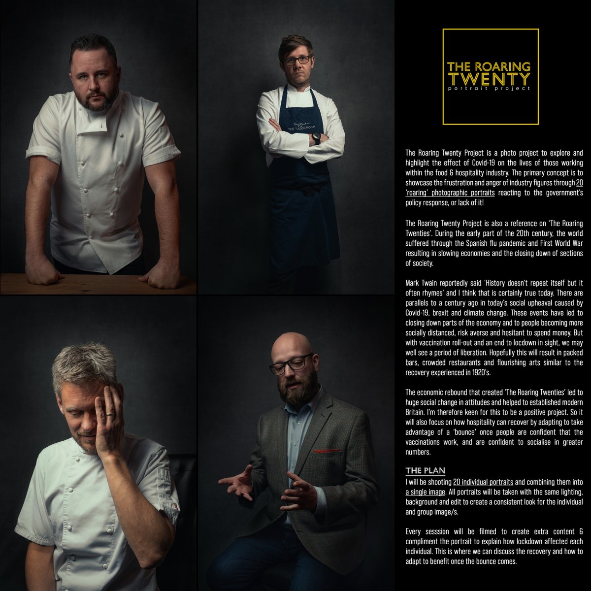 Find out more about The Roaring Twenty project here: foodenvy.photography/the-roaring-tw… 

#roaring20selfie #yeschef #restaurants #chefs #zcreators #nikonz6 #uk_ports #foodportrait #moodyportraits #portraits #thestaffcanteen  #HospitalityMatters #chef #femalechefs #cheftalk #cheflife