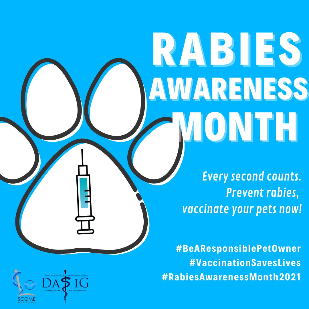 dasigucsm's tweet photo. Every second counts. Prevent rabies, vaccinate your pets now!

#LearnWithDASIG
#BeAResponsiblePetOwner
#VaccinationSavesLives
#RabiesAwarenessMonth2021 https://t.co/lQbcZ13cCz