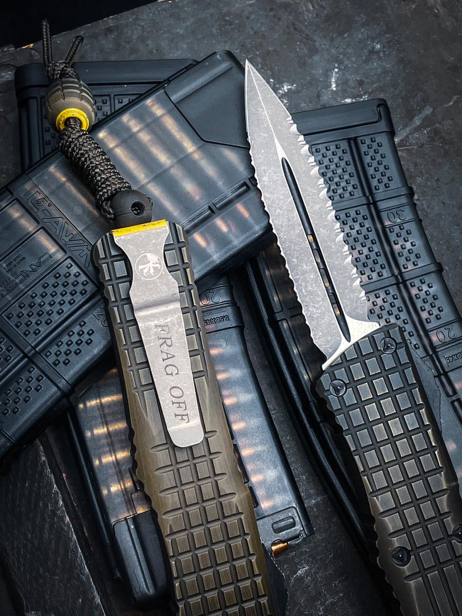 hidegfem's tweet photo. Microtech is készül az ICCE showra - úgy látszik náluk már nincs világvége.
Microtech - Frag Off OTF
#microtech #otf #outthefront #fragoff #automaticknife #rugósbicska #syaky #hidegfém https://t.co/MVczXVTcNz