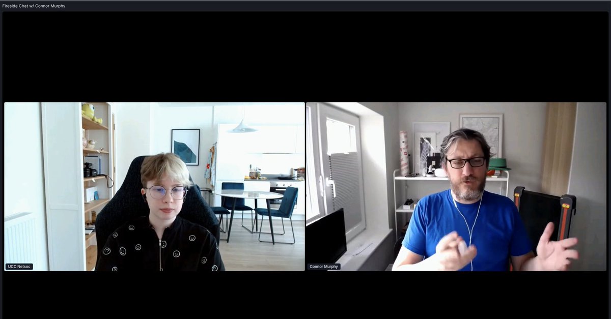 Our MC <a href="/Boo_gluten/">boo 🇵🇸</a> and <a href="/ConnorPM/">Connor Murphy 🌁</a> having a really interesting discussion about the move to remote working.