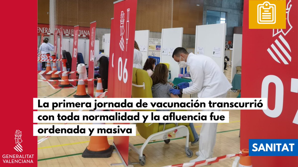 GVAsanitat's tweet photo. 📋 La vacunación al personal docente continúa hoy con más de 60.000 personas citadas en toda la Comunitat Valenciana

🗣️ @anabarcelochico: “La mayor esperanza de acabar con la pandemia, la vacunación, sigue adelante”

🔗 https://t.co/amxYx396xd https://t.co/65AgvBkcH7