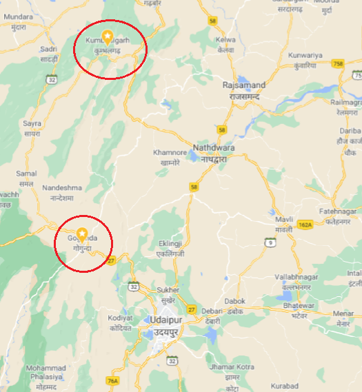 3.1572, Mar 1: Mewar nobles support Maharana Pratap for the throne & force Jagmal to step down. Jagmal departs to serve Mughals.Maharana Pratap makes Kumbhalgarh & Gogunda as his bases of operation against Mughal aggression.