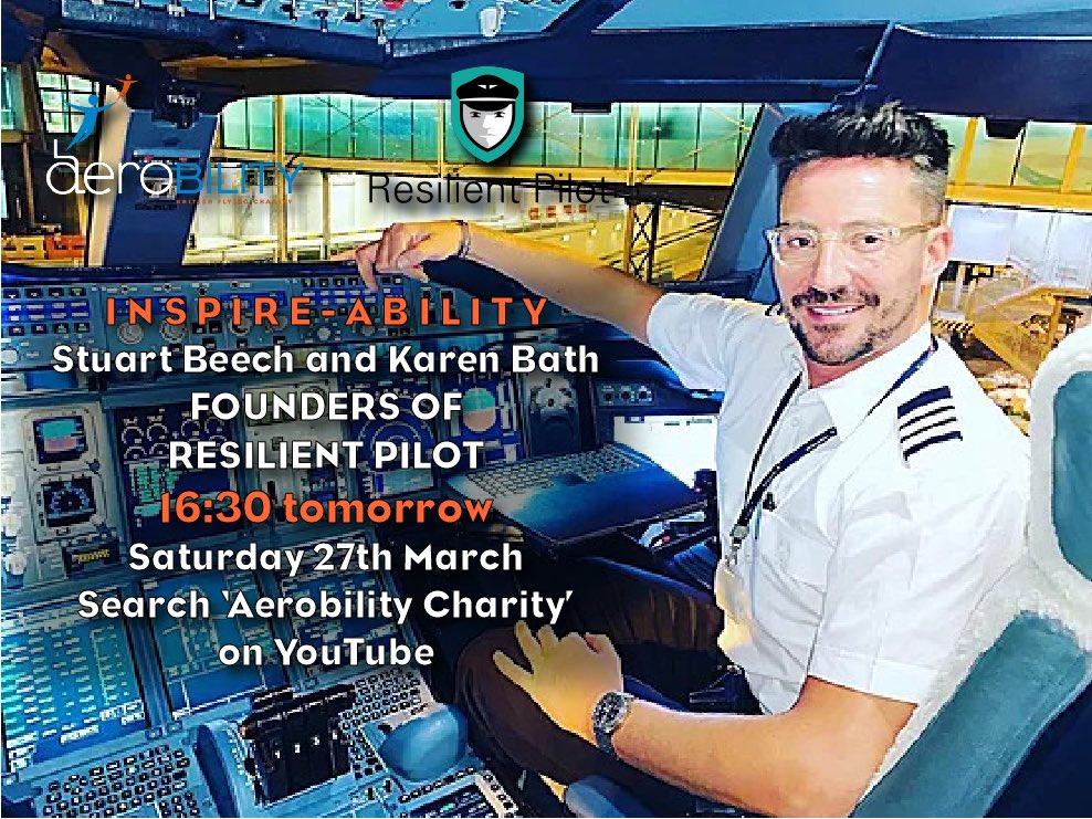 Aerobility's tweet photo. Join us TODAY at 16:30!
Current pilots, pilots in training, pilots looking for new careers and those starting out looking for a career in aviation... #AviationCareers #Pilots #PilotTraining #Resilience https://t.co/3ZEeAVOpcX