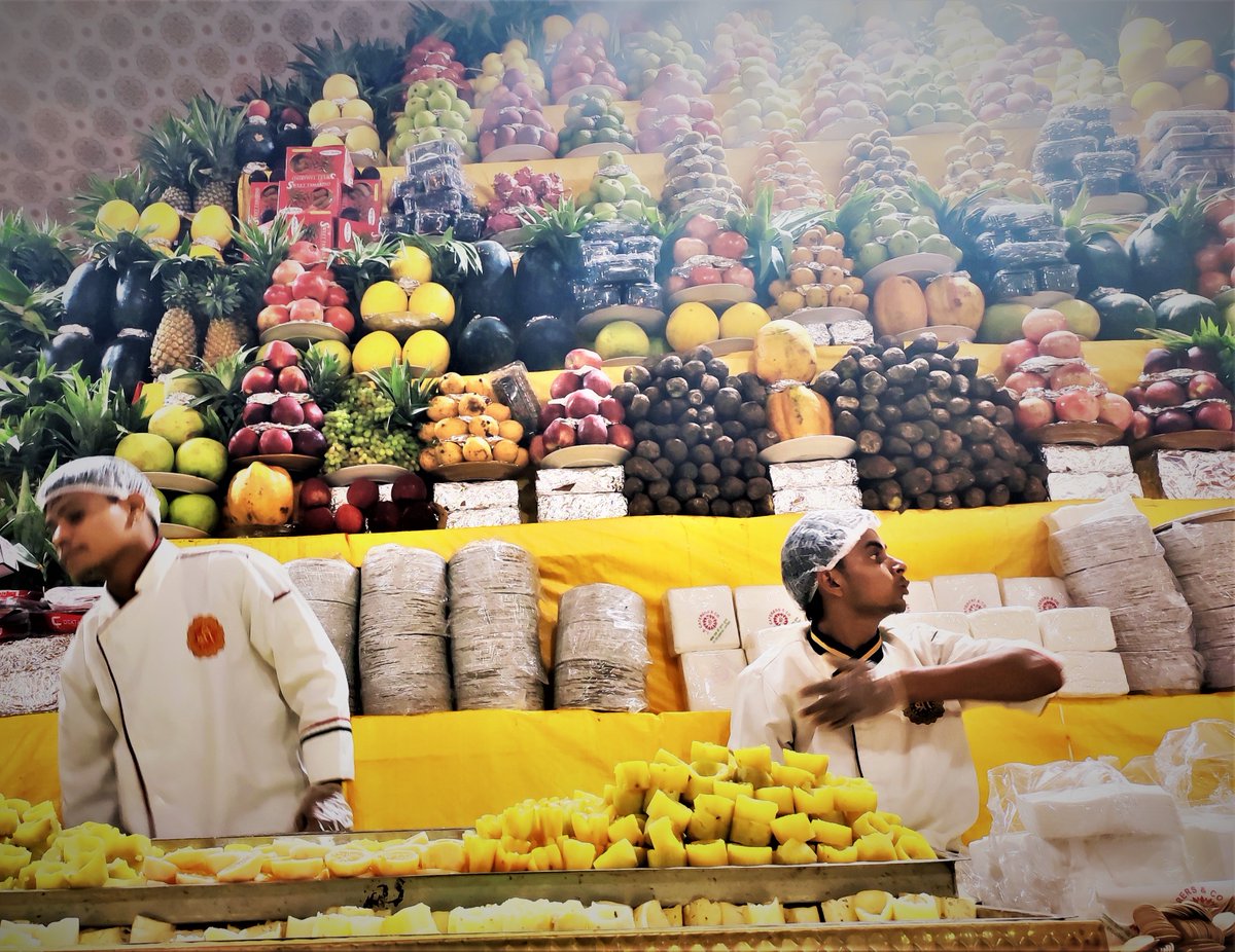 cinemawaleghosh's tweet image. Fruit chat stall at a Ram Leela, Old Delhi, 2019. #Delhi #FruitChat