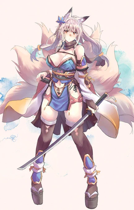 #見た人も無言で狐娘貼れ 