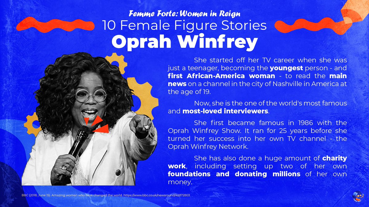 ABMFemmeForte's tweet photo. "Think like a queen. A queen is not afraid to fail. Failure is another stepping stone to greatness." ๐
Oprah Winfrey is one of the pioneers of the women empowerment movement. Her actions never fail to inspire people in the way she intends to. ๐๐ป #WomenInReign #FEMMEmpowerment https://t.co/JFh1z25Y5b