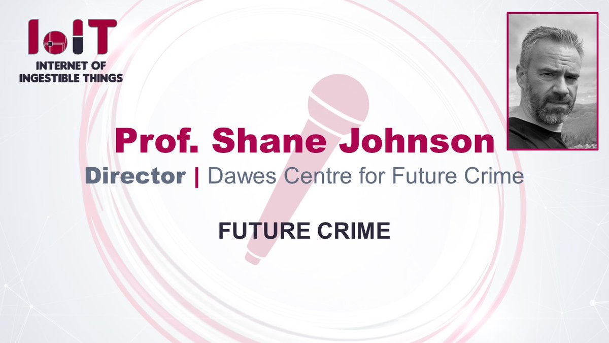 DrMariamElgabry's tweet photo. Have you ever seen Minority Report? Curious about #futures and emerging #technology?
SIGN UP HERE and learn more about #futurecrime with Prof. @Shane21975594 Johnson: https://t.co/goH00d3q5V
INTERNET-OF-INGESTIBLE-THINGS SERIES
29 MARCH | 16:00 BST
#IoiTHack @UCLCrimeScience https://t.co/xTfnCQPk46