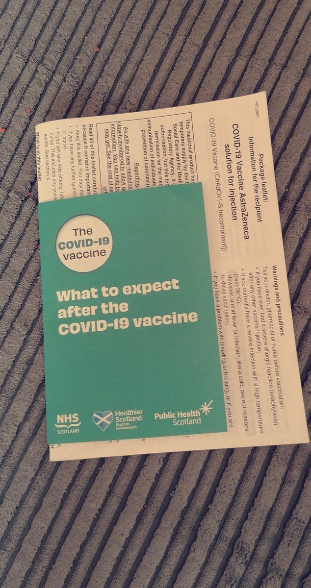 First dose of the vaccine done!! Super organised at <a href="/FVCollege/">Forth Valley College</a> thanks to the <a href="/NHS/">@NHS</a> and <a href="/FCTrust/">Arbroath FC Community Trust</a> staff for making it possible!! ❤️ 🌈🎉