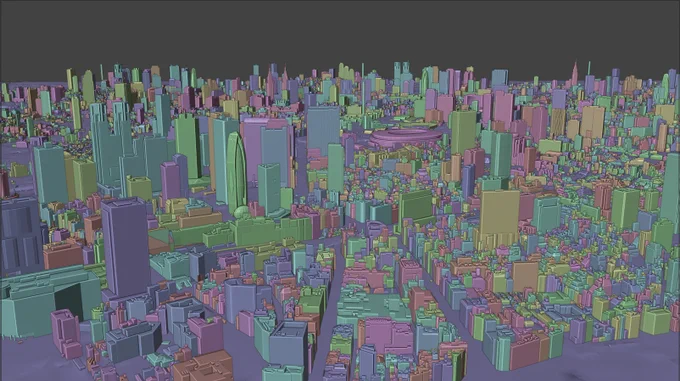 PLATEAUの都市モデルをblenderに読み込んで遊んでみた。無料のソフトと無料のモデルでここまでできるのはすごいね。しかも商用利用可能らしい・・
#b3d #blender #PLATEAU 