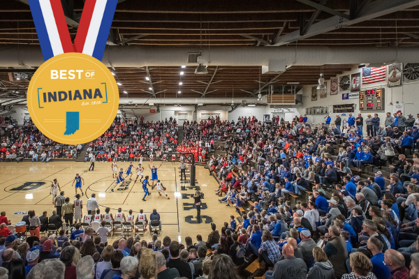 VisitIndiana's tweet photo. Boonville High School Gym is in contention for the #BestOfIndiana High School Gym! 🏀

Is it king over all others? 👑

𝐕𝐎𝐓𝐄 𝐃𝐀𝐈𝐋𝐘: https://t.co/NXuBHYjF1j

#TourneyTime @HoopsHall @bhs_main @BHSAthletics @BoonvilleFB @BoonvilleCheer https://t.co/tXWnP9mrz9