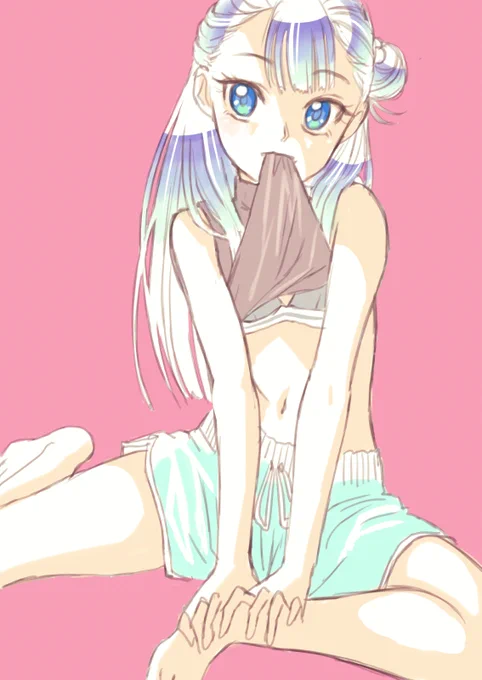 青い子 