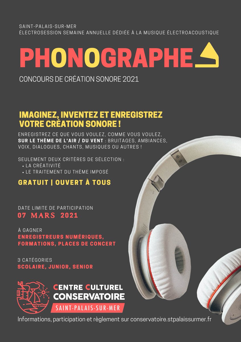 studiosaintpal's tweet photo. #Électrosession : retrouvez sur https://t.co/iEng5HLwvB le podcast des 17 créations sonores des participants au concours #Phonographe
https://t.co/RJX6cs25nJ

Le palmarès 2021 est ici : https://t.co/qqB8rEanmd

@stpalaissurmer https://t.co/YPxLgehfo7