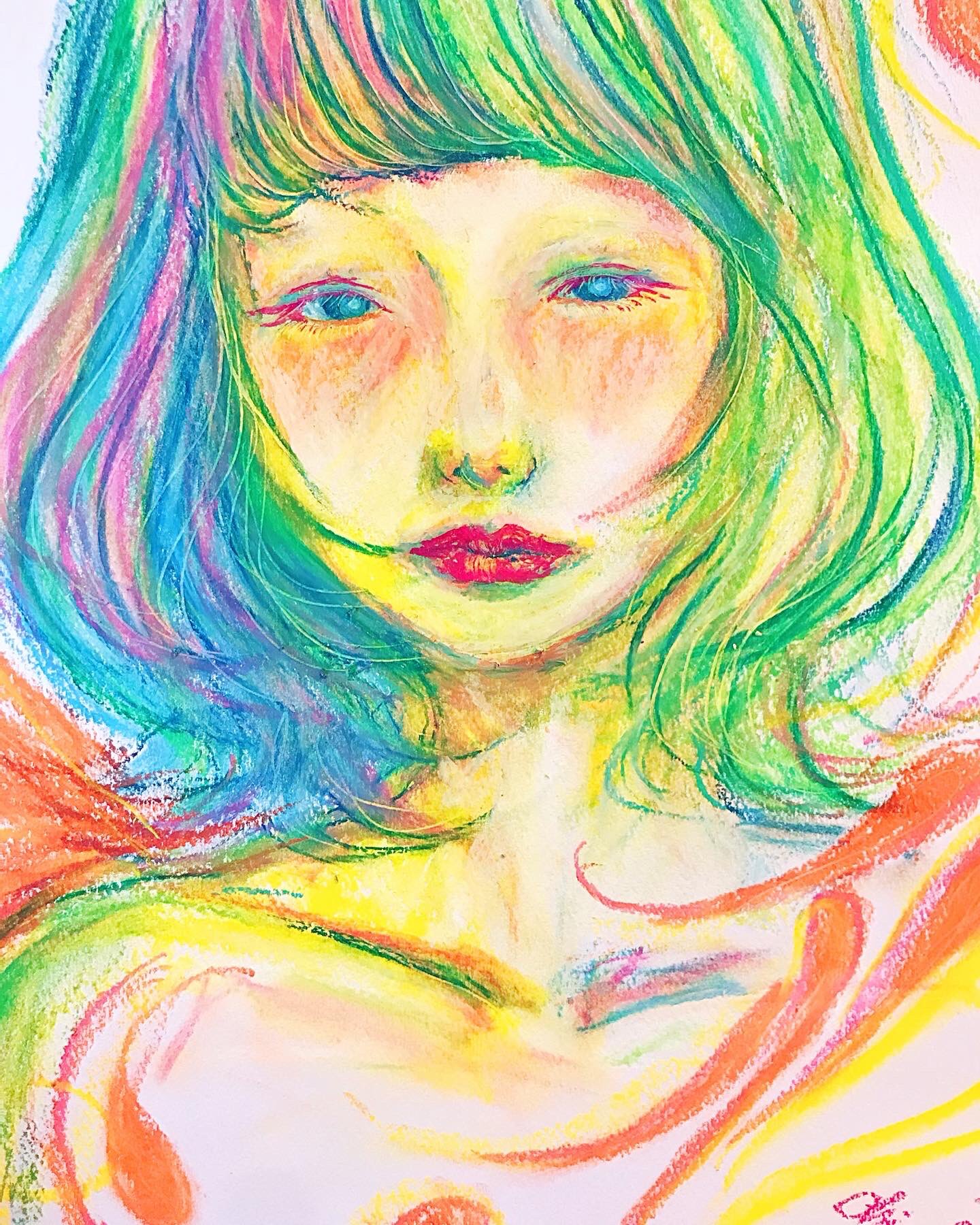Chiami Ck クレヨン クレヨン画 イラスト 絵 落書き 女の子 T Co Kekxuhuwcl Twitter