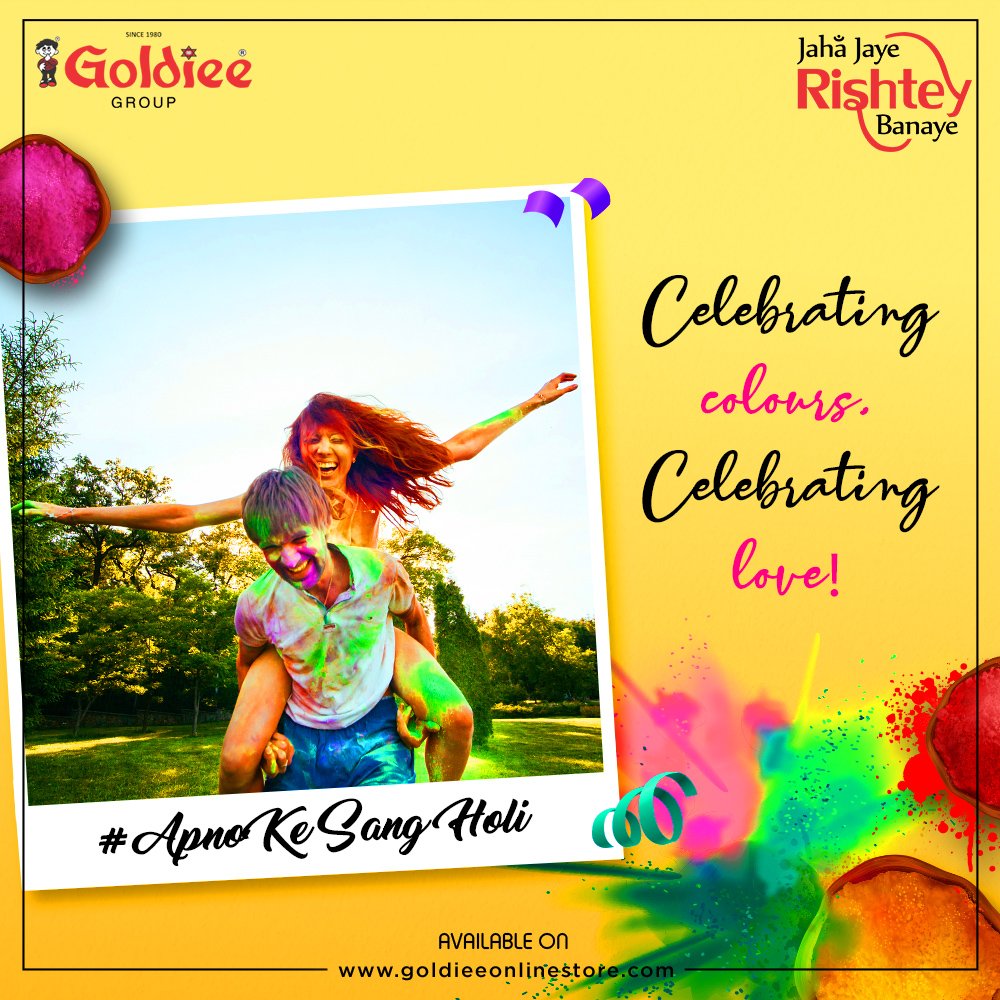 Share and relive the Holi memories by participating in the #ApnoKeSangHoli Contest!🔥🤩
.
.
.
.
#ApnoKeSangHoli #GoldieeMasale #GoldieeGroup #GolideeSpices #VocalForLocal #Masale #Holi2021 #HoliContest #Holi #ColourfulHoli #GiftHampers #ContestAlert #ContestIndia #Contest