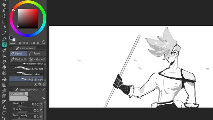 drawing a man- [GUNSHOTS] 