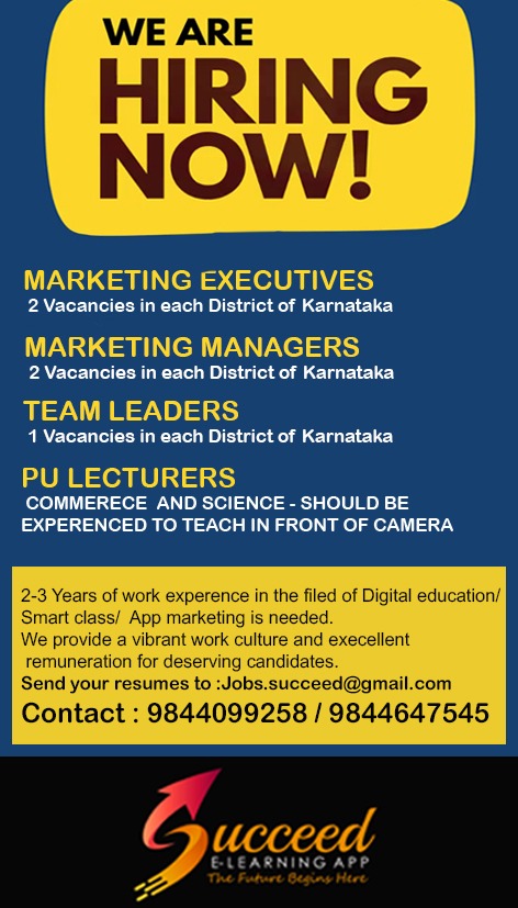 Succeedelearni1's tweet photo. job offer in Karnataka #jobs #karanataka #Covid_19  #succeed https://t.co/GVyEVEls81