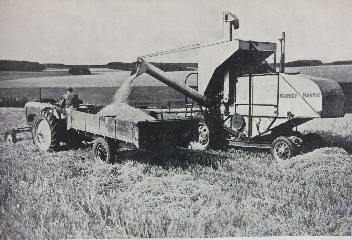 TractorFerguson's tweet photo. It's a Massey Harris kind of day today photo circa 1943. Operation feed the nation. #tractortales #Saturdayshowtime https://t.co/oj4uwzzwsl
