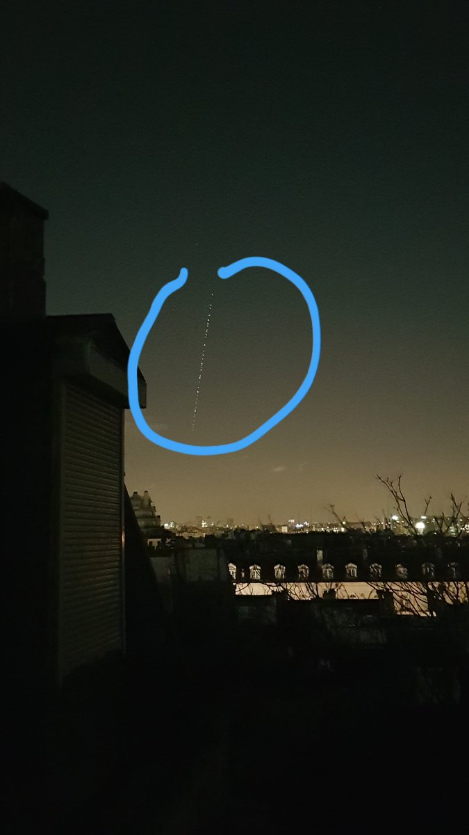 #starlink au dessus de Paris cette nuit #pausepipide4h45