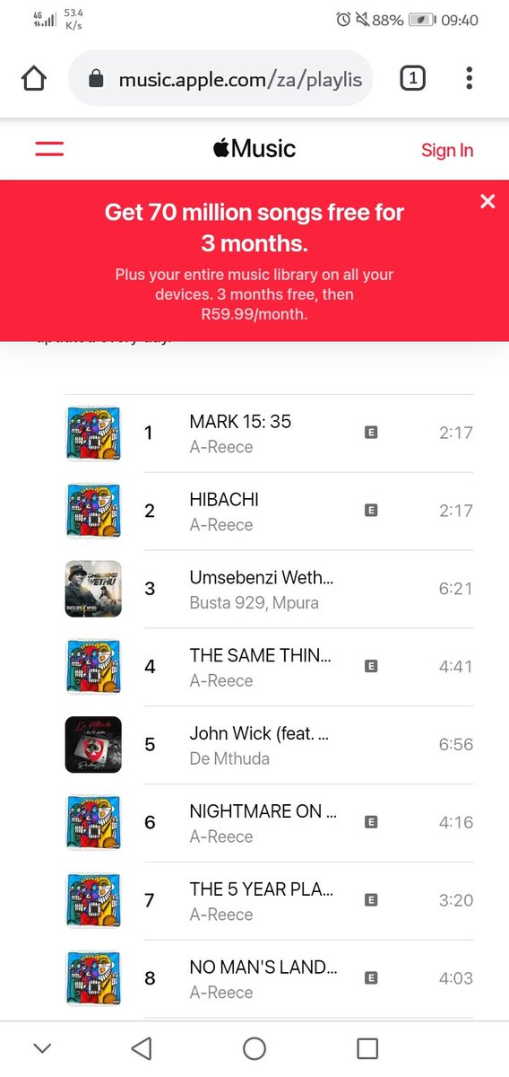DoobbieSa's tweet photo. South Africa hot 100 on Apple
Its @reece_youngking vs #mapiano on top 10

#AReeceTurns24 https://t.co/arTAQZa2xm