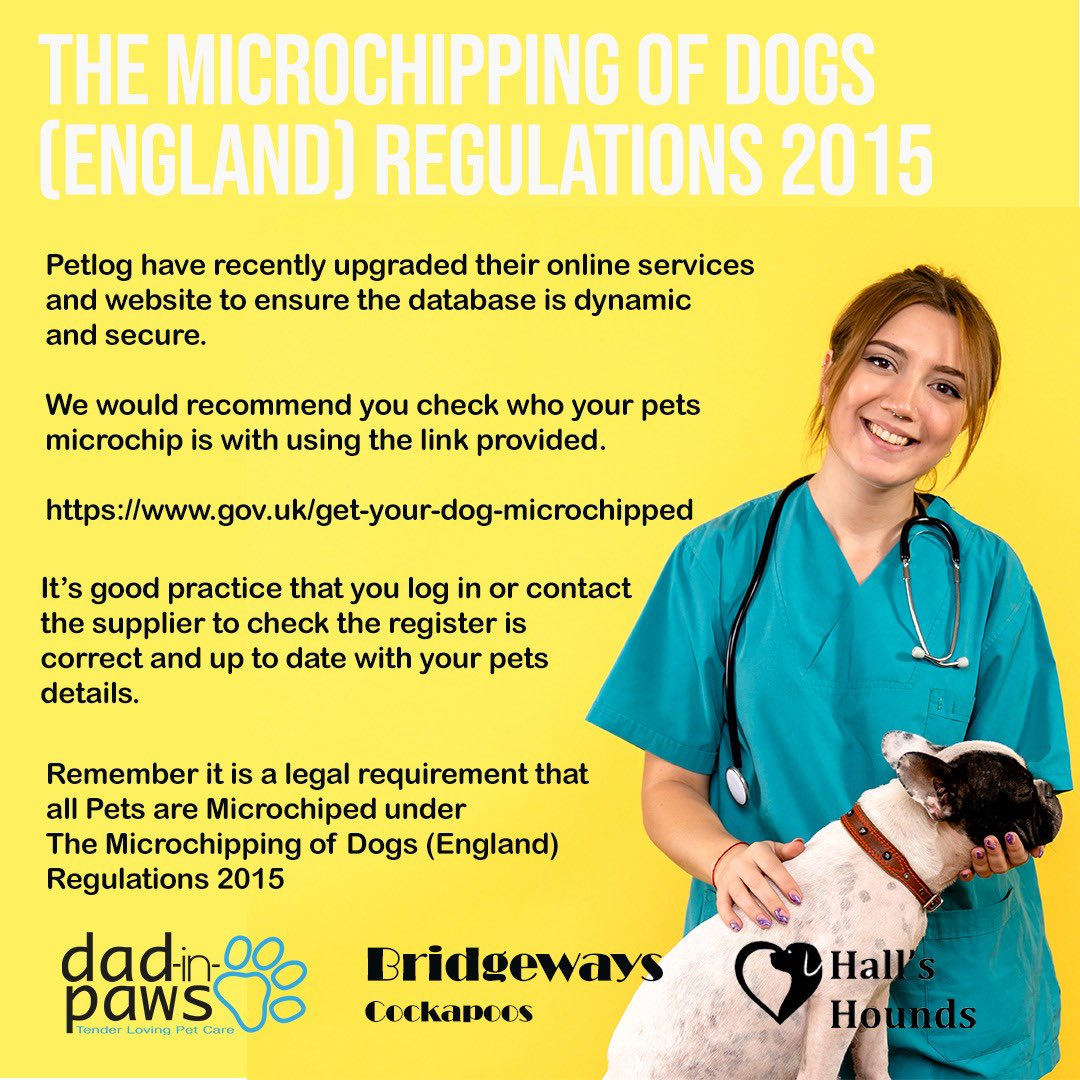 DadinPaws's tweet photo. If your with Petlog you need to sign up as a new customer with the original email they will then send you a verification code this will link you to your pets details 🐾🐾 https://t.co/9Bmo2VAM5R