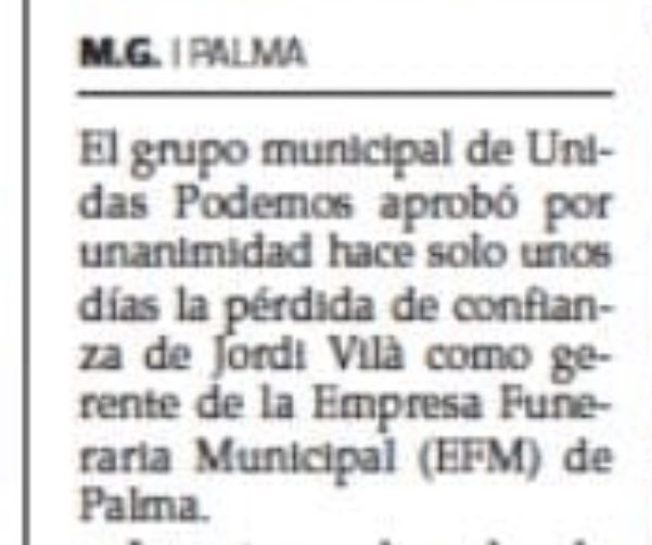 MontseOliveras4's tweet photo. Nuevo episodio en el @ajuntpalma. “La dirección de la Empresa Funeraria sin confianza”.
Alcalde @hila, le decimos en los Plenos que esto no va bien...
y usted cuenta 🌳, películas 3D, cambia calles...
#SinGestion #Propaganda
Vía @ultimahora https://t.co/ZqUSipgUfU