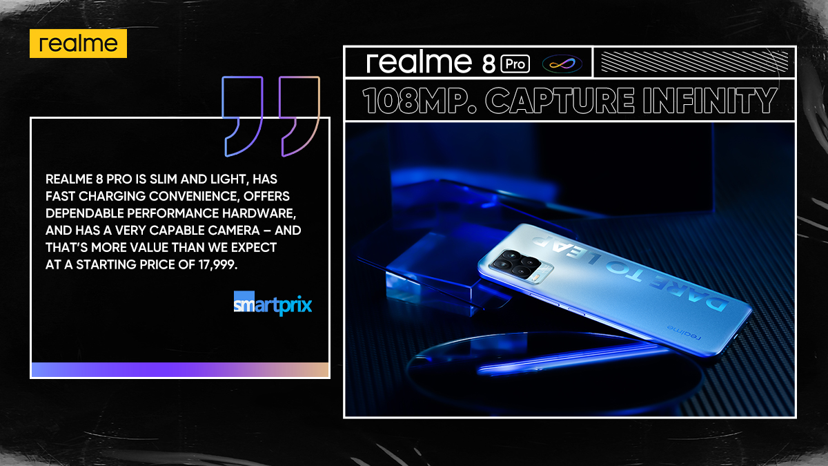 MadhavSheth1's tweet photo. An all-rounder!

Delighted to see the positive response of experts towards the #realme8Pro. https://t.co/41sFZZ7Alf