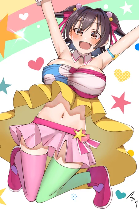 【skeb】大人化おっぱい大成功赤城みりあ 