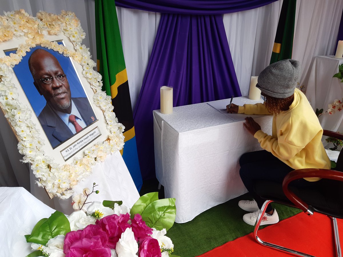 Also took some moment to write in the condolence book at the Embasy of Tanzania for the loss of the true son of Africa #Magufuli #RIPMagufuli