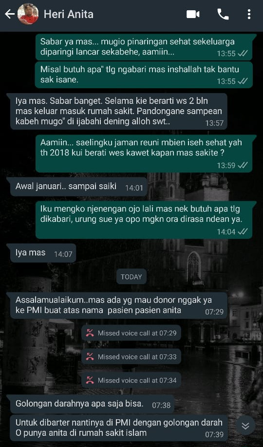 URGENT BANGET..!

Mohon bantuannya manteman area Pemalang
Butuh darah Golongan O untuk pasien gagal ginjal

Atas nama : Anita
Asal Pegongsoran 
Posisi : RS ISLAM PEMALANG
Di kecamatan Taman

Cc @Udien_Marbot dkk