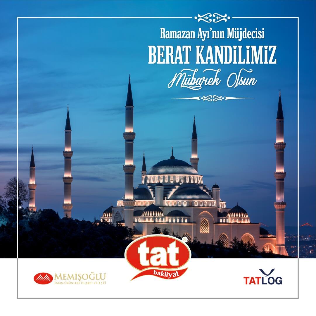tatbakliyat's tweet photo. Mübarek Berat Kandilinin hayırlara vesile olmasını dileriz. 

#tatbakliyat #tatlog #memişoglu #beratkandili https://t.co/HkxQkKtGz7