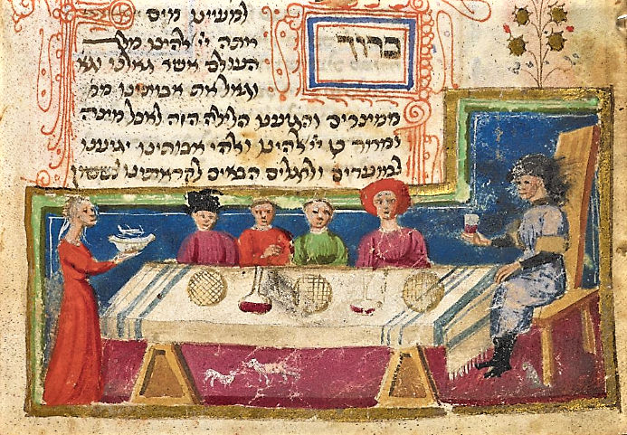 BL_HebrewMSS's tweet photo. The Passover festival begins this evening when Jewish households everywhere gather for the 'Seder' (order) ceremony and read the Hagadah. Enchanting miniature showing a family at the 'Seder' table #HebrewProject #LestGetDigital #BLFromHome
https://t.co/xUem6vCZOh https://t.co/3eaTuMs0eL