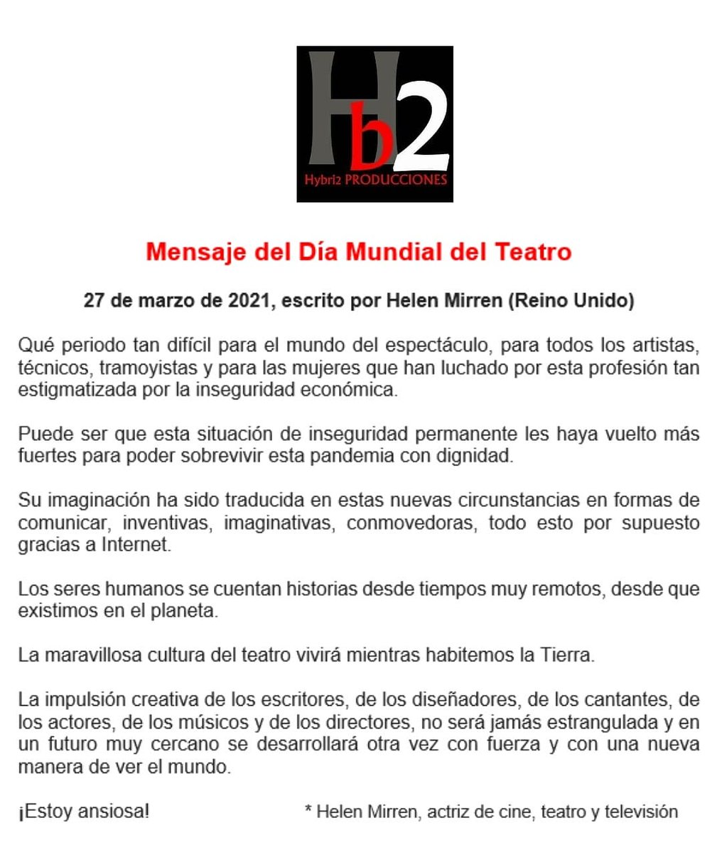 hybri2s's tweet photo. Feliz día mundial del #teatro 🎭 https://t.co/P2wicm1PLU