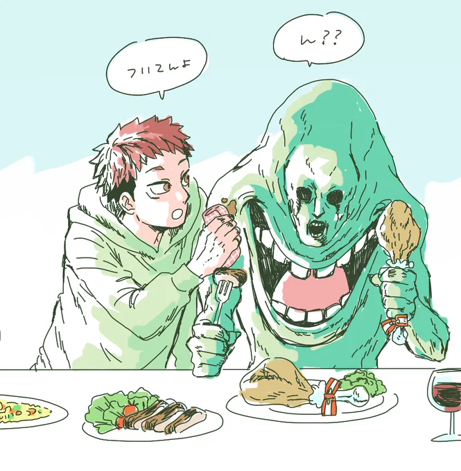 兄ちゃんの世話してる末弟かわよだな～ 