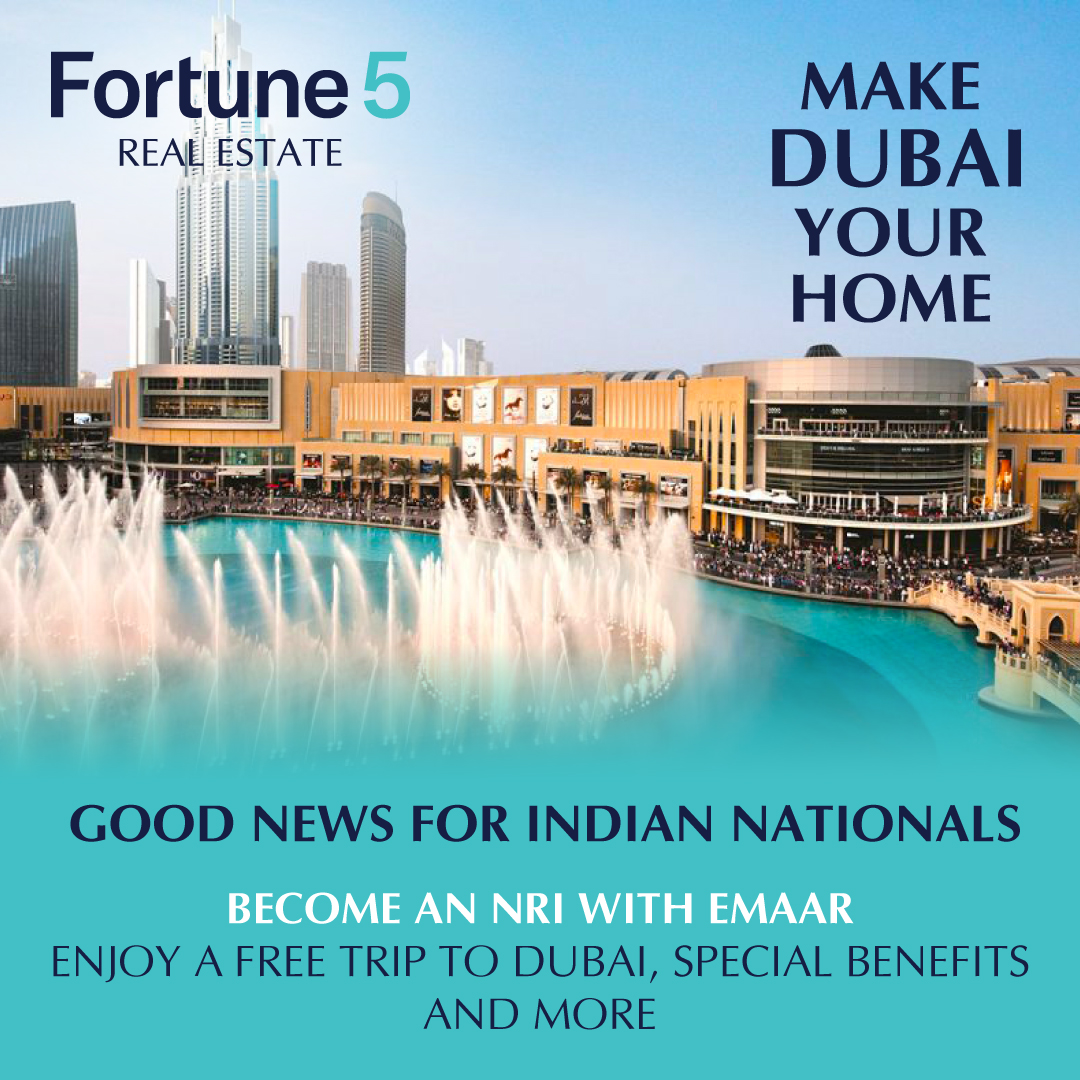 An Exclusive invite for all Indian Nationals. Here is the opportunity you have been waiting for, your chance to become an NRI with EMAAR by investing in a variety of their projects. 

For more information on the list of projects WhatsApp or call +971559183600

#fortune5