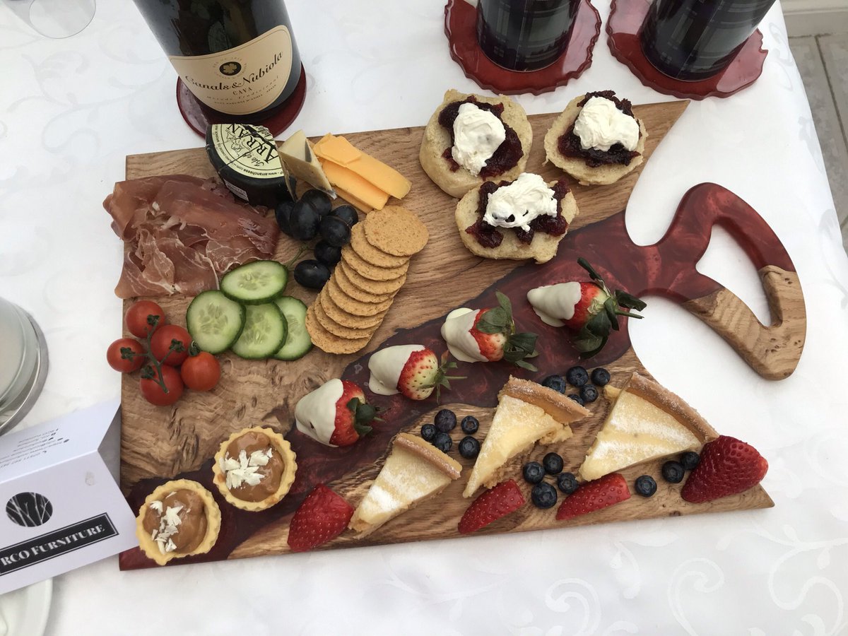 Sunny Saturday how about a nice afternoon tea? With some <a href="/TasteArran/">Taste of Arran</a> or maybe takeaway lunch from <a href="/SecretAyr/">The Secret Garden Ayr</a>. “To present to impress” you need an RCO Tapas Board. There’s still time for #Easter weekend #GoodFriday chill and relax DM or 📞to order 07511 597 341. 
Handcrafted in 🏴󠁧󠁢󠁳󠁣󠁴󠁿