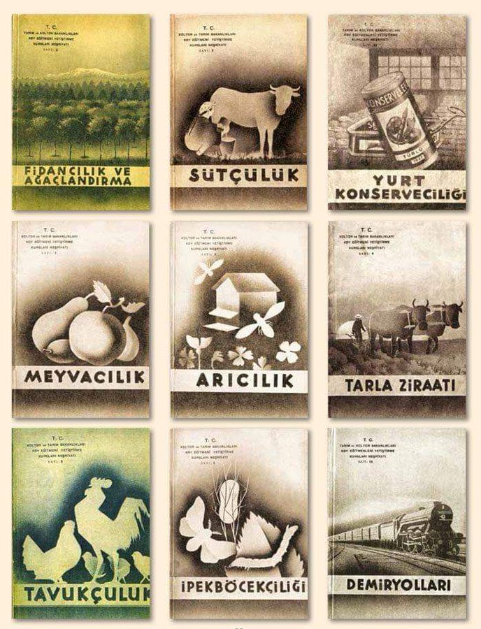 Köy Enstitüsü ders kitapları.