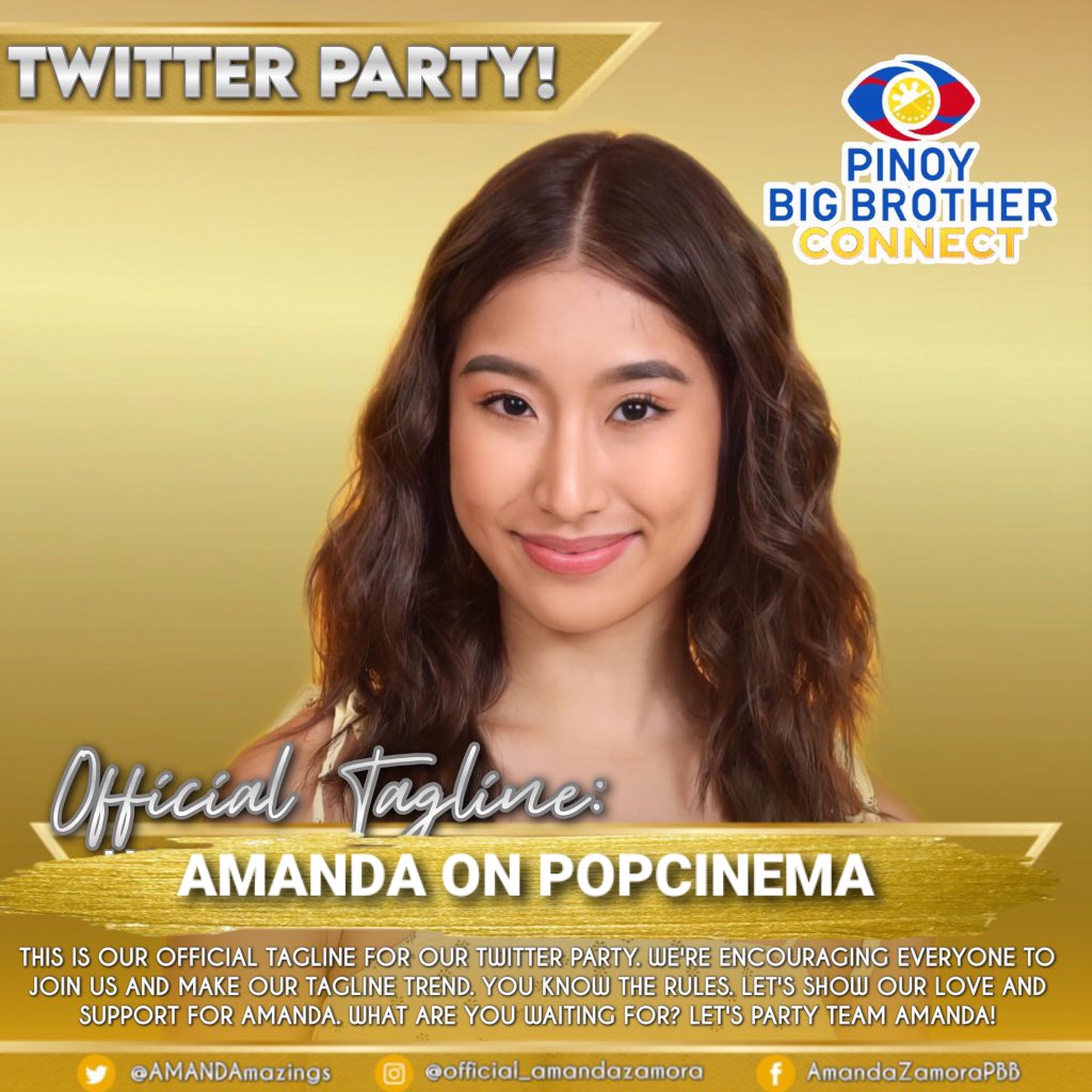 AmandaTrendsOFC's tweet photo. Twitter Party starts now! Let's make it trend AMANDAmazings!

TWEET•REPLY•REQUOTE•ENGAGE

Follow this:
•Don't put emojis
•Don't include numbers
•No double hashtags
•Include three words or more
•Use the correct tagline

Official Tagline:
AMANDA ON POPCINEMA
@amandaazamora https://t.co/1WltvmCgCq