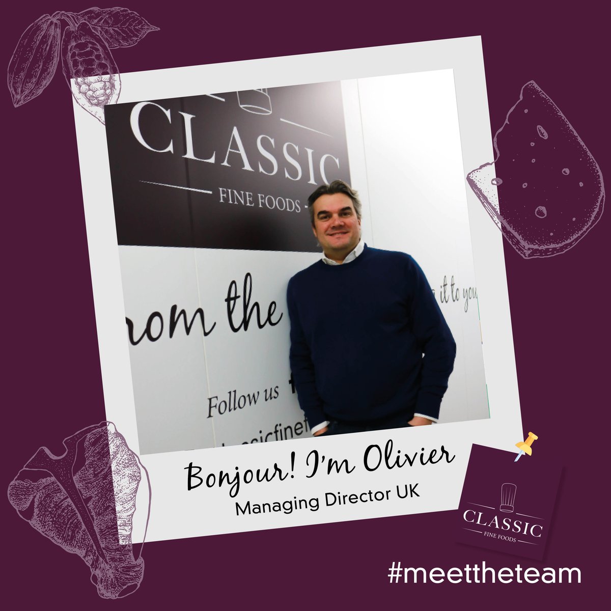 #MEETTHEFAMILY 🍽️  Ahead of the reopening of the restaurants and hotels in the UK on 12th April, we asked our Managing Director Oliver Batel about the hospitality sector during the last year and how Classic Fine Foods approached the challenges.

Check our Instagram or Facebook!